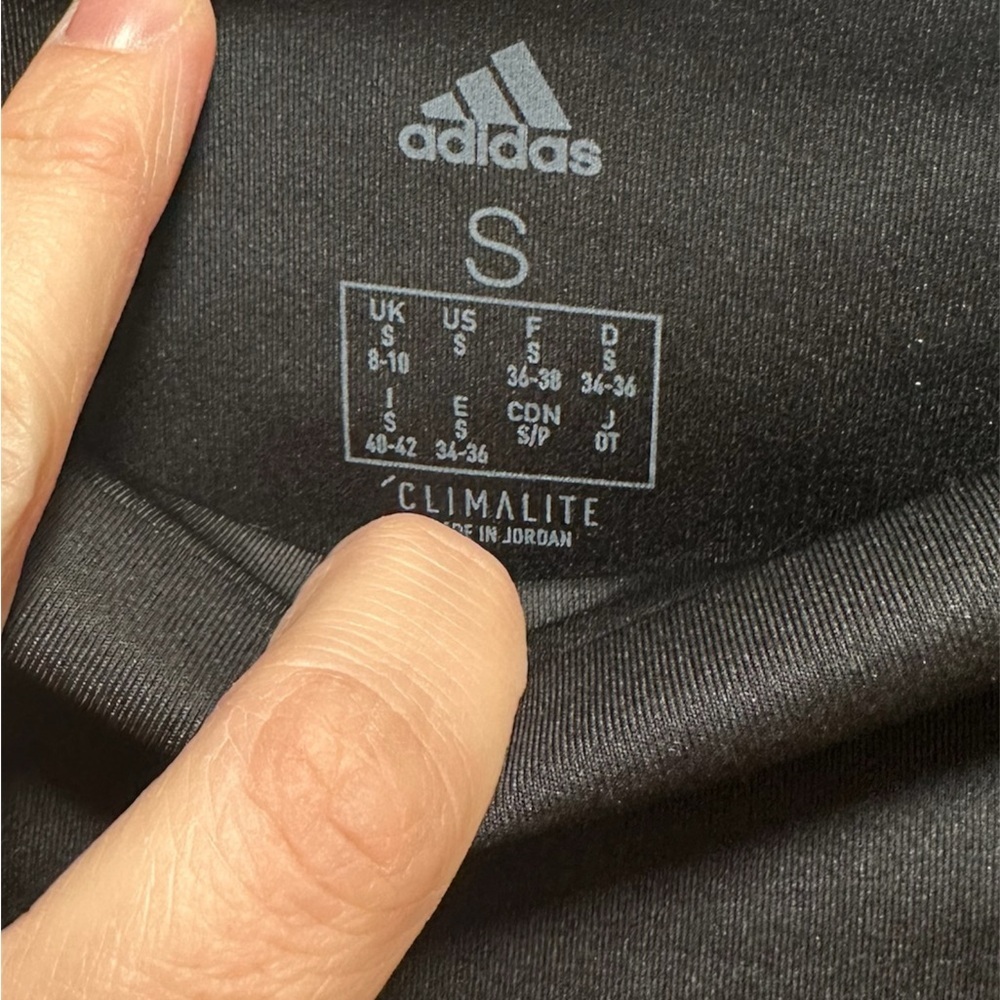NWOT Adidas black and white striped leggings - Picture 3 of 3